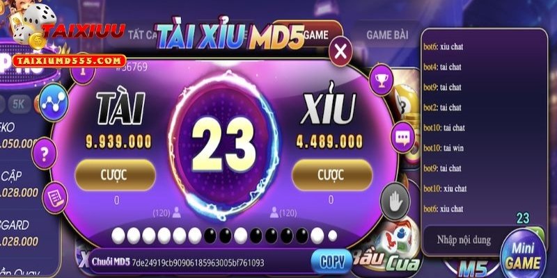 Giới thiệu tài xỉu MD5 uy tín tại nhà cái Tài Xỉu